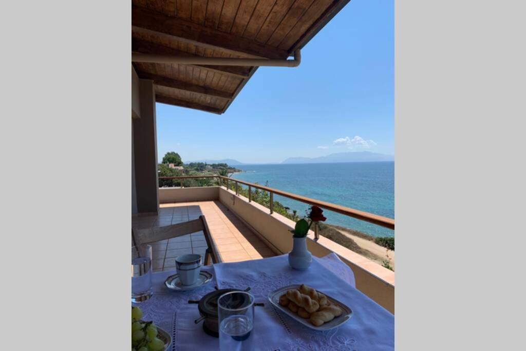 360º Suite With Endless Views To The Ionian Sea Mytikas  Dış mekan fotoğraf