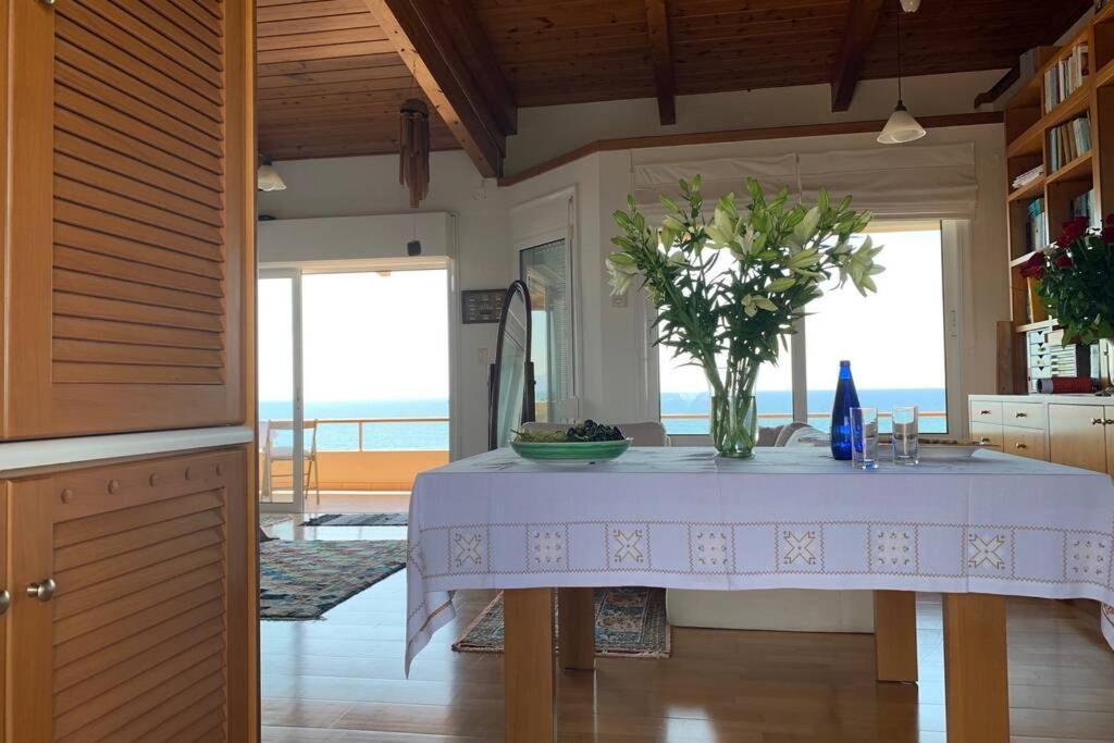 360º Suite With Endless Views To The Ionian Sea Mytikas  Dış mekan fotoğraf